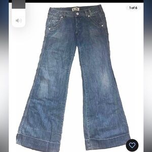 Zara Juniors  Vtg Y2K TRF Denim Rules Boho Flare Jeans Size 8​